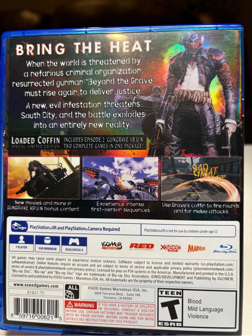 Sony PS4 VR Gaming Bundle - Blood & Truth, Creed, Gungrave, Angry Birds 2